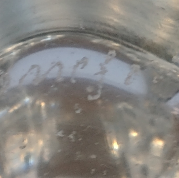 Orrefors Nils Landberg Signed Ice Blue Glass Vase Or Candle Holder From Sweden. - Picture 6 of 7